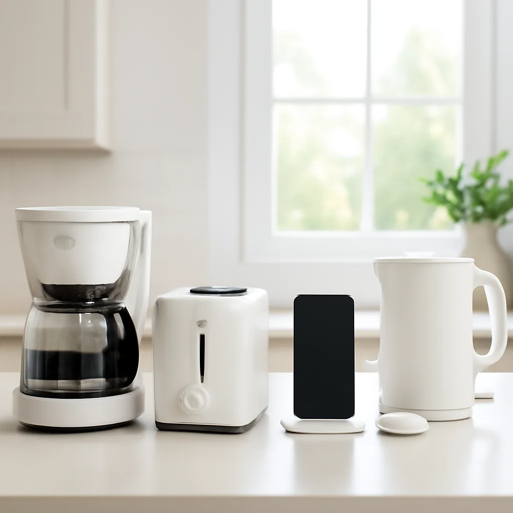 clean modern lifestyle photo of small kitchen appliances